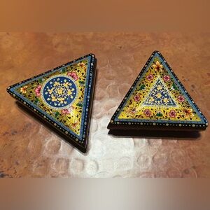Two Handcrafted Keepsake Boxes